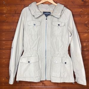 Eddie Bauer Khaki Anorka Hooded Jacket size XL